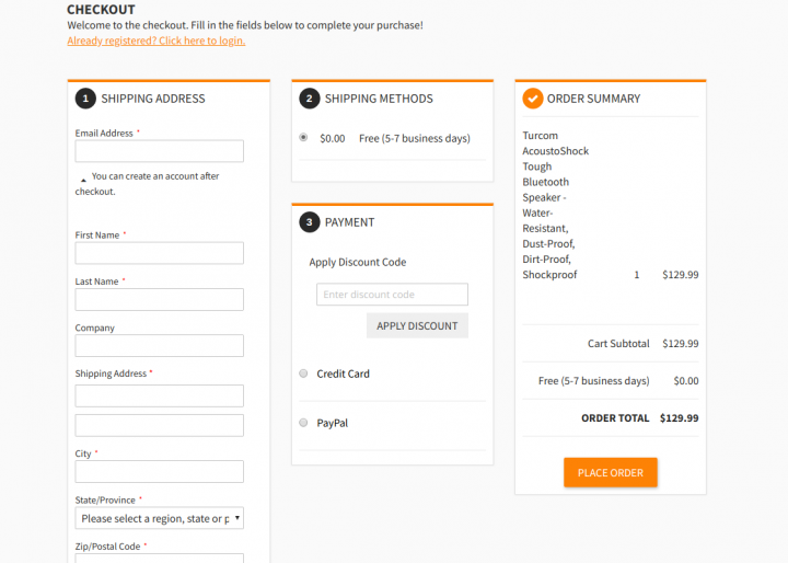 One-Page Checkout