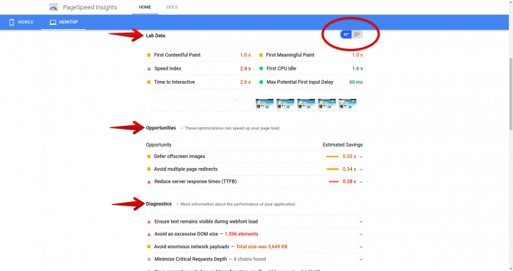 Page speed insights metrics speed up magento