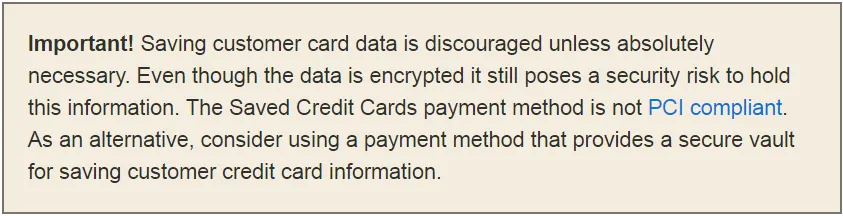 saved credit card module magento