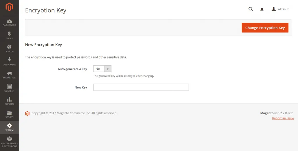 Magento System Encryption Key