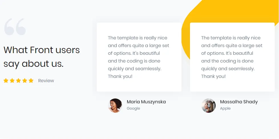 Customer testimonials and social proof