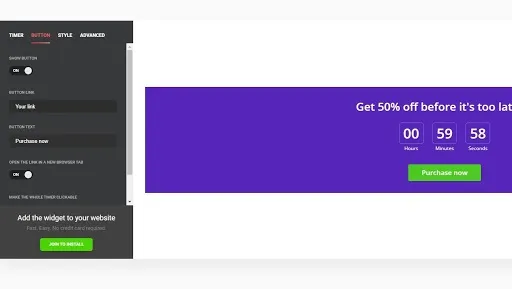 countdown timer widget for big commerce