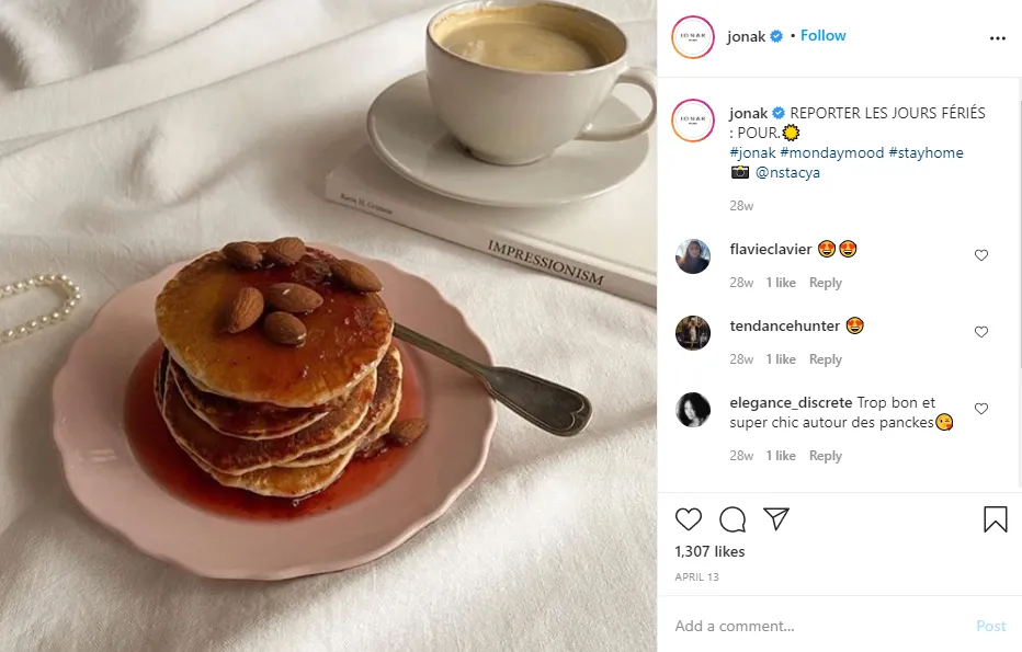 Content creation for selling food online