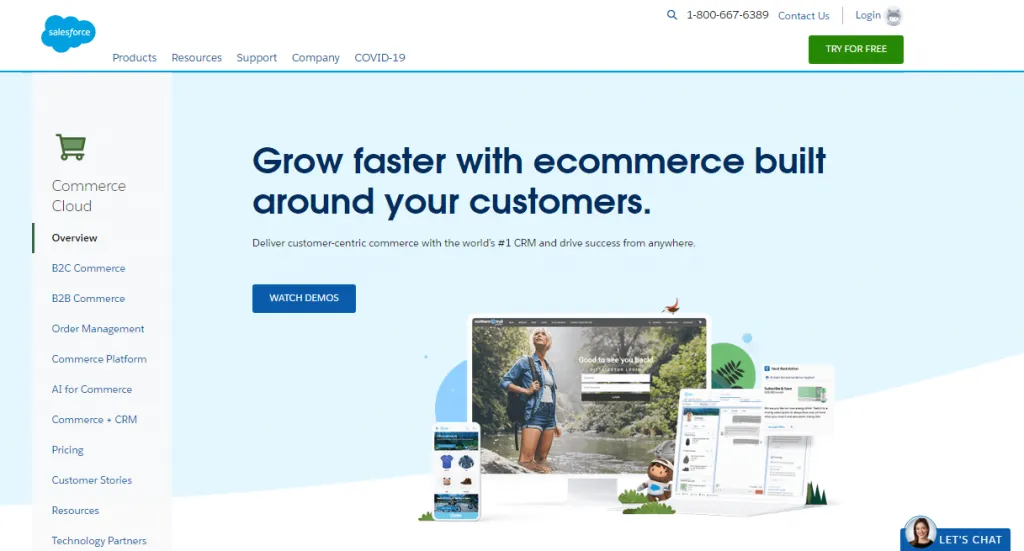Salesforce homepage screenshot.