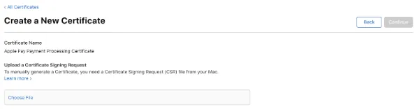 Uploading a Certificate Signing Request.