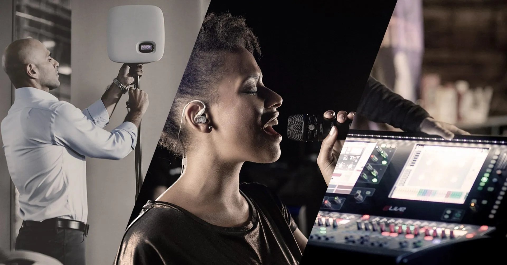 Trifol image with people wearing Benum products