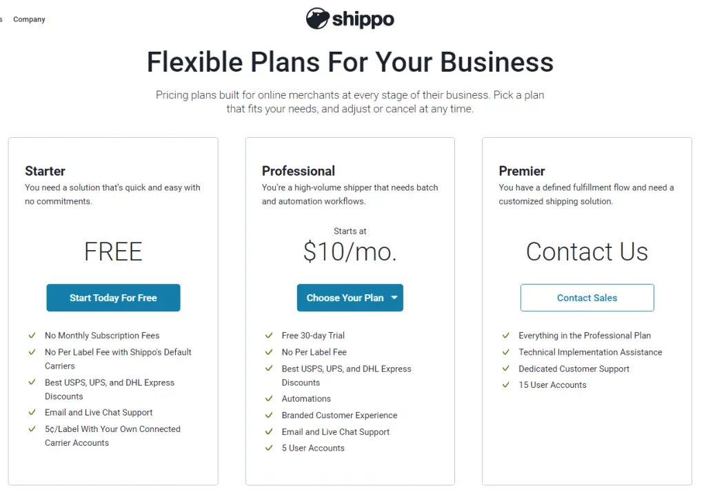 Shippo subscription fees