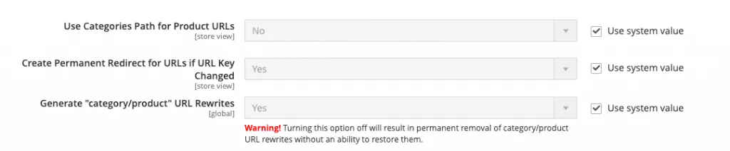 URL configuration in Magento 2