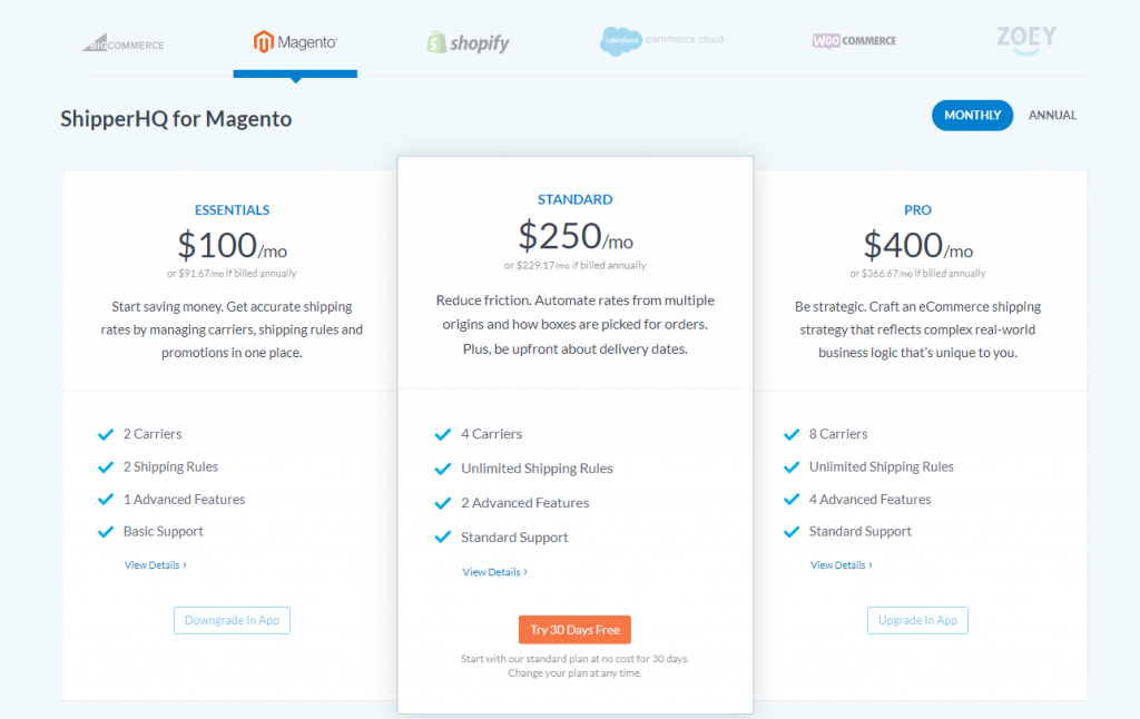 ShipperHQ for Magento cost