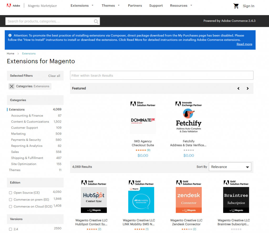Magento Extensions Marketplace