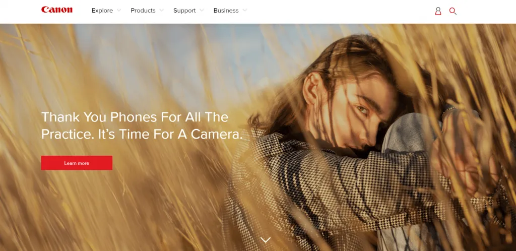 Canon Australia website powered by Magento