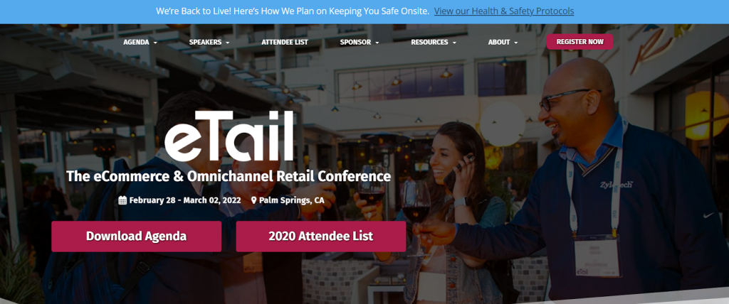 eTail 2022 ecommerce meeting in California