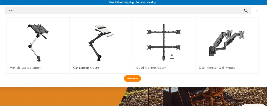 Dynamic search content example