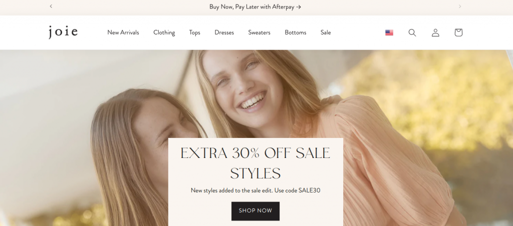 Joie is one of the websites using Magento