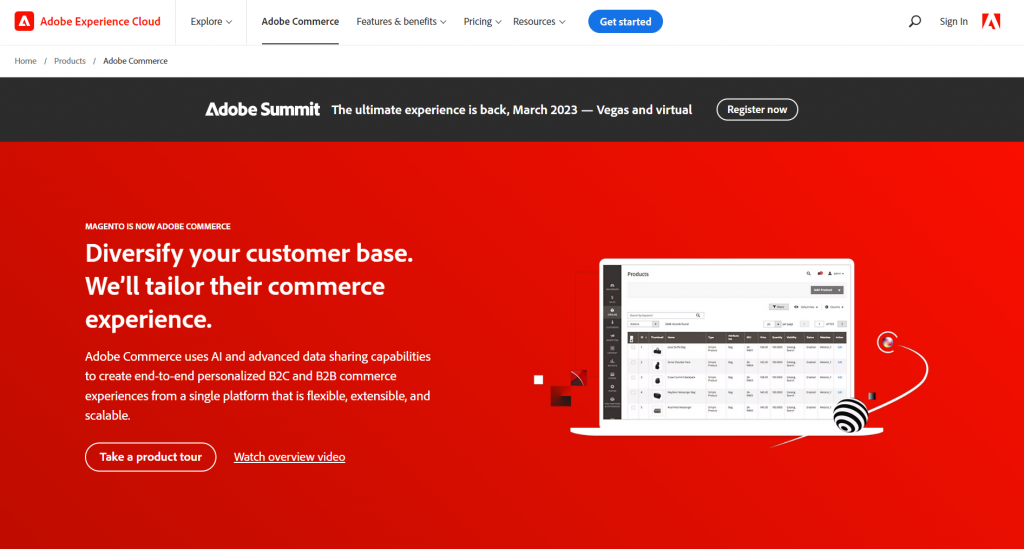 Adobe Commerce b2b ecommerce platform