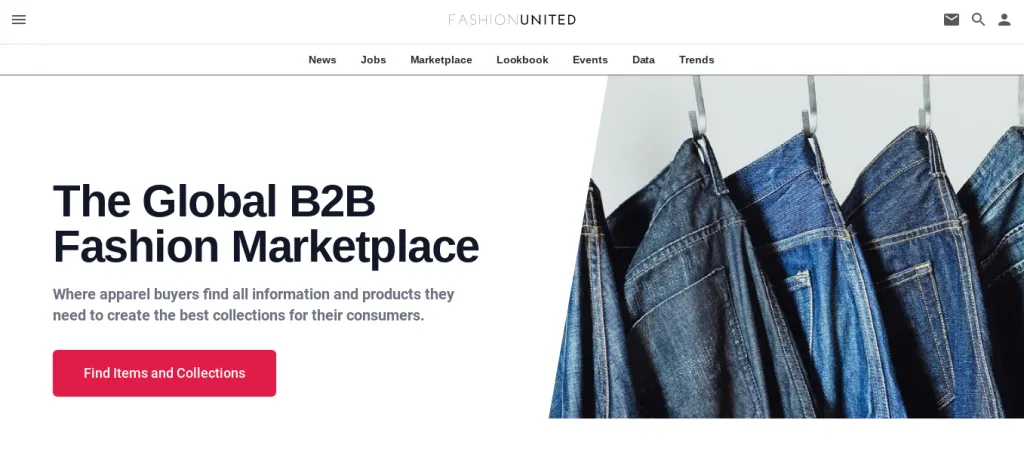 Fashion United B2B wholesale marketplace