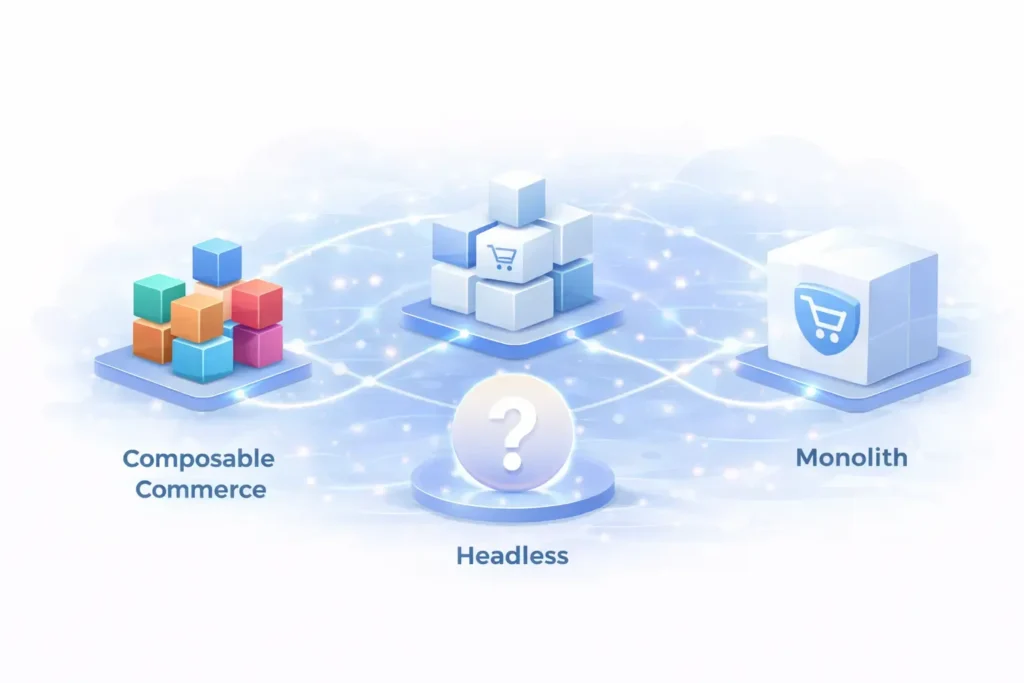 Composable Commerce vs Headless vs Monolith: How to Choose the Right Ecommerce Architecture in 2026