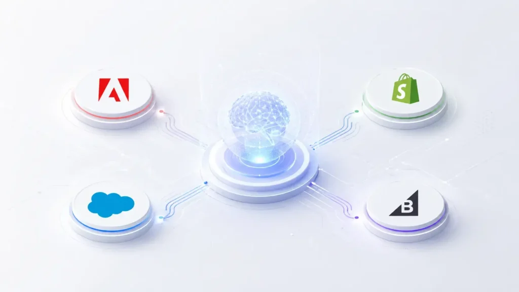 AI in Ecommerce Platforms 2026: Adobe Commerce, Shopify, Salesforce, and BigCommerce Compared