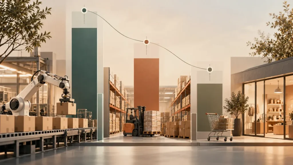 Ecommerce Penetration by Industry 2026: Manufacturing, Wholesale and Retail Compared