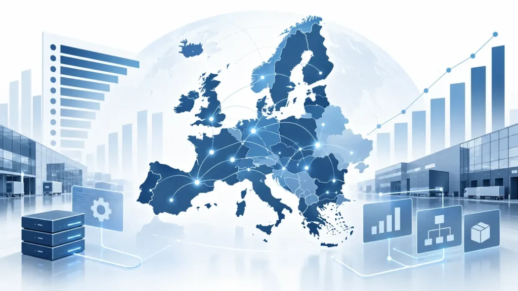 Europe B2B Ecommerce Statistics 2026: The Elogic Commerce Europe B2B E-Sales Index